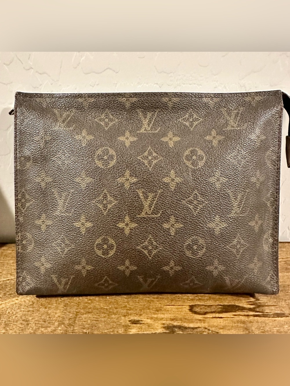 Louis Vuitton Brown Monogram Canvas Toiletry Pouch - Vintage